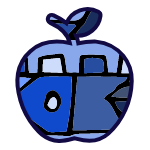 Enrol (apple) icon gradient blue