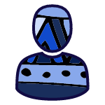 Staff icon gradient blue