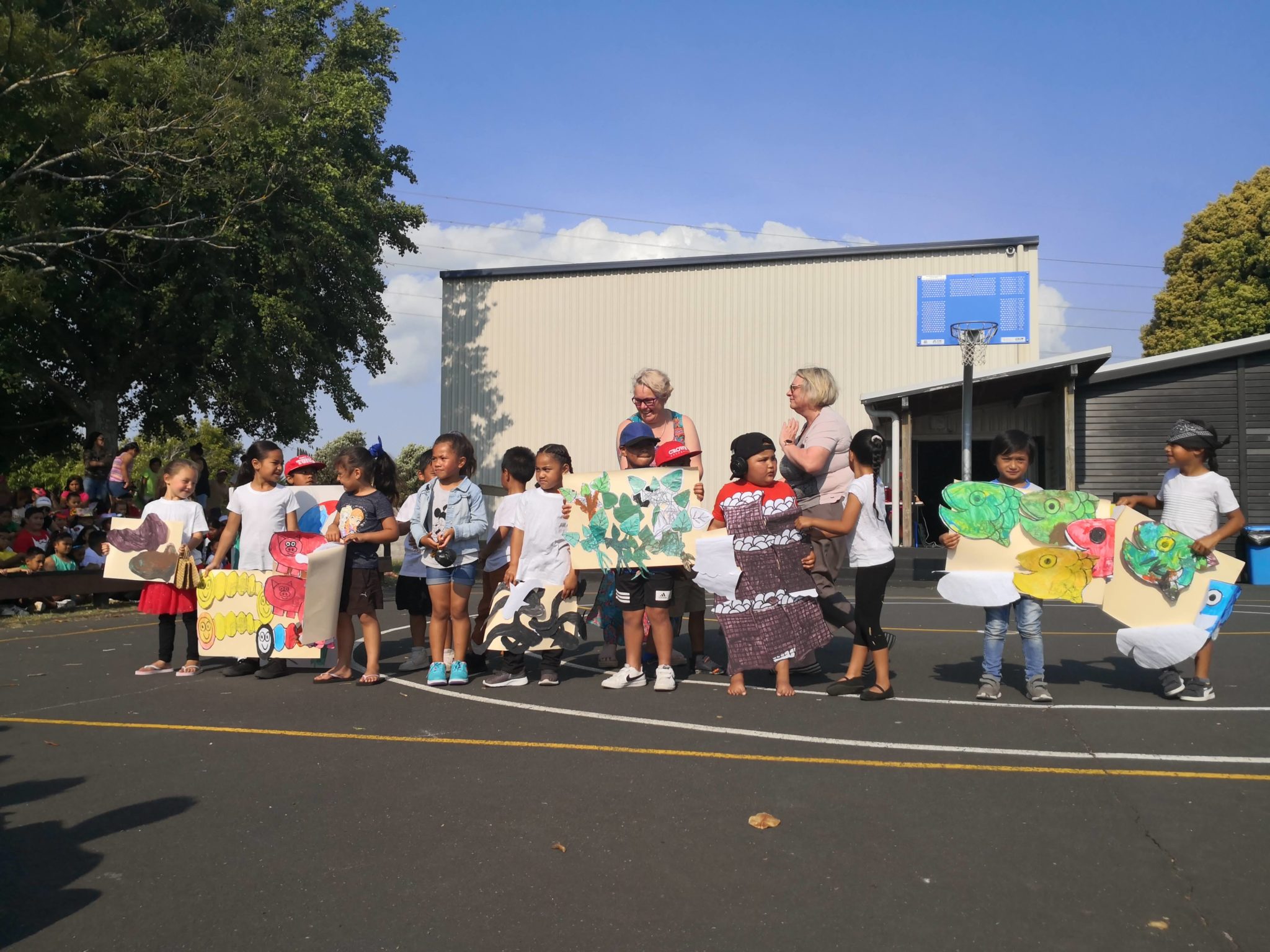 Wy in the Park celebrating with students' families